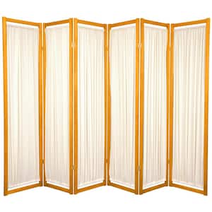6 ft. Honey 6-Panel Room Divider