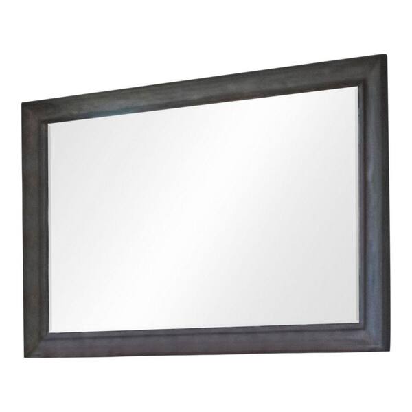 Benjara 50 In. W X 35 In. H Gray Classic Style Rectangular Wood Frame ...