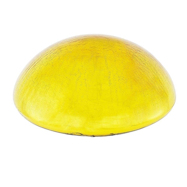 ACHLA DESIGNS Glass Toadstool Gazing Globe Ball, 9 in. Dia Yellow