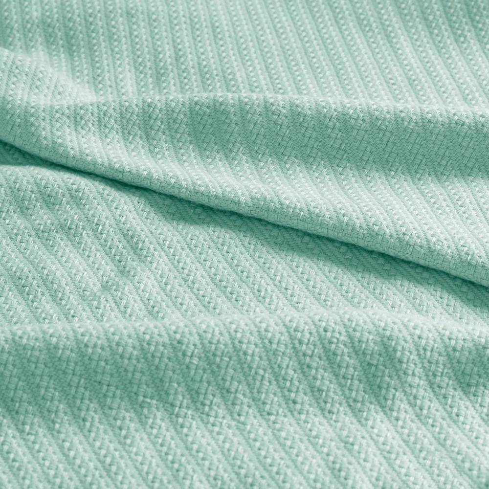Twin Light Blue Cotton Machine Washable Blanket