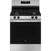 GE 30 in. 4-Burners Free-Standing Smart Gas Range in Stainless Steel ...