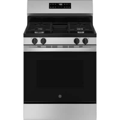 30 in. 4-Burners Free-Standing Smart Gas Range in Stainless Steel
