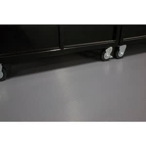 Rib 5 ft. x 10 ft. Slate Grey Vinyl Garage Flooring Cover and Protector