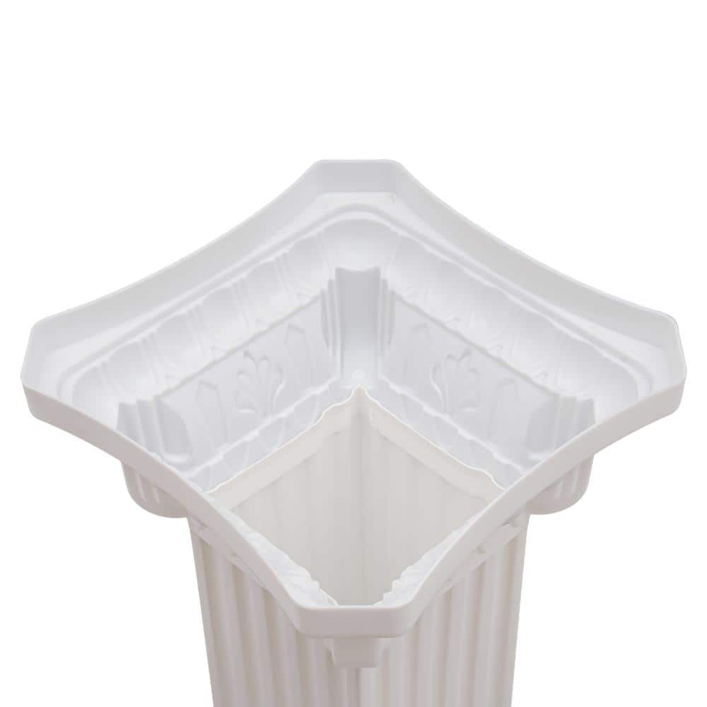 Elegant White Plastic Roman Decorative Columns for Weddings and Events, 35.43 in. Height (4-Pack)