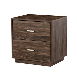 walnut effect bedside drawers