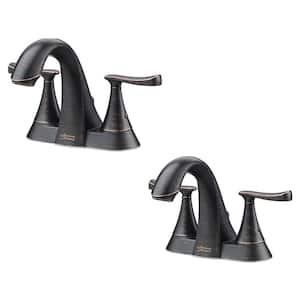 Chatfield 4 in. Centerset 2-Handle Bathroom Faucet (Set of 2) in Legacy Bronze