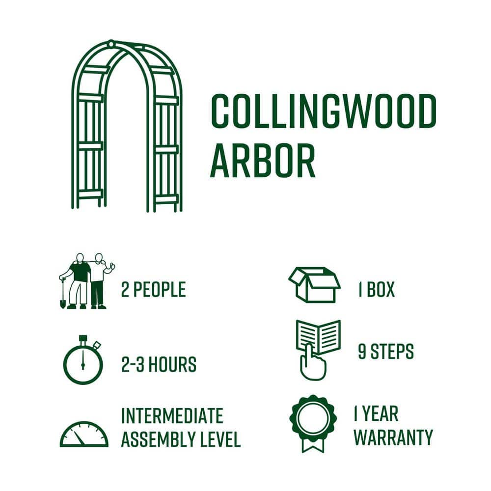 Golden Brown Cedar Wood Garden Arbor with Arch Top