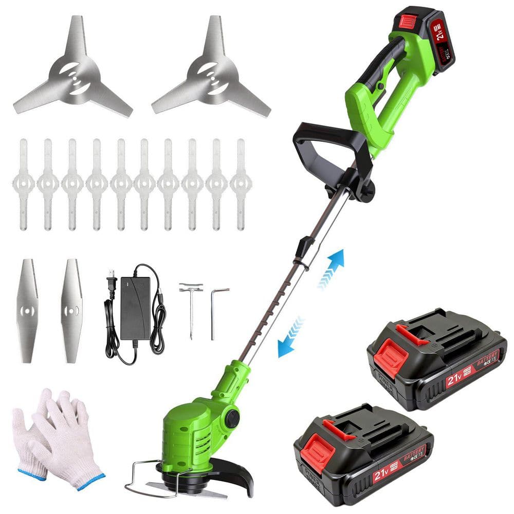 21V Cordless Weed Wacker with 2 Batteries, Charger, Telescopic Handle and 3 Cutting Methods price history on PriceWatchPro