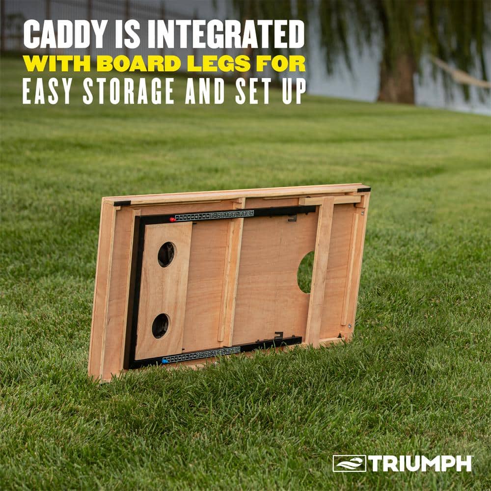 Regulation Size Cornhole Set with LED Lights and Caddy
