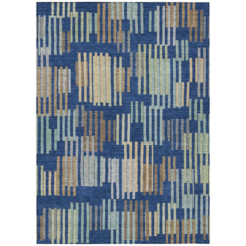 Chantille Machine Washable Indoor/Outdoor Abstract ACN2598 Navy 9 ft. x 12 ft. Area Rug price history on PriceWatchPro