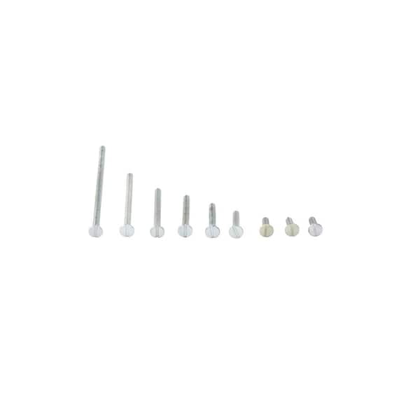 #6-32 Flat and Oval Head Slotted Machine Screws with Wall Plate Screws (260-Piece)