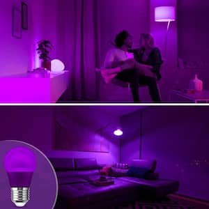 20-Watt Equivalent A15 3-Watt Non-Dimmable Violet LED Colored Light Bulb E26 Base (4-Pack)