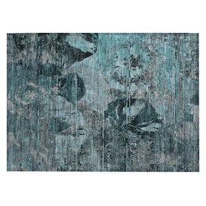 Chantille ACN555 Teal 1 ft. 8 in. x 2 ft. 6 in. Machine Washable Indoor/Outdoor Geometric Area Rug