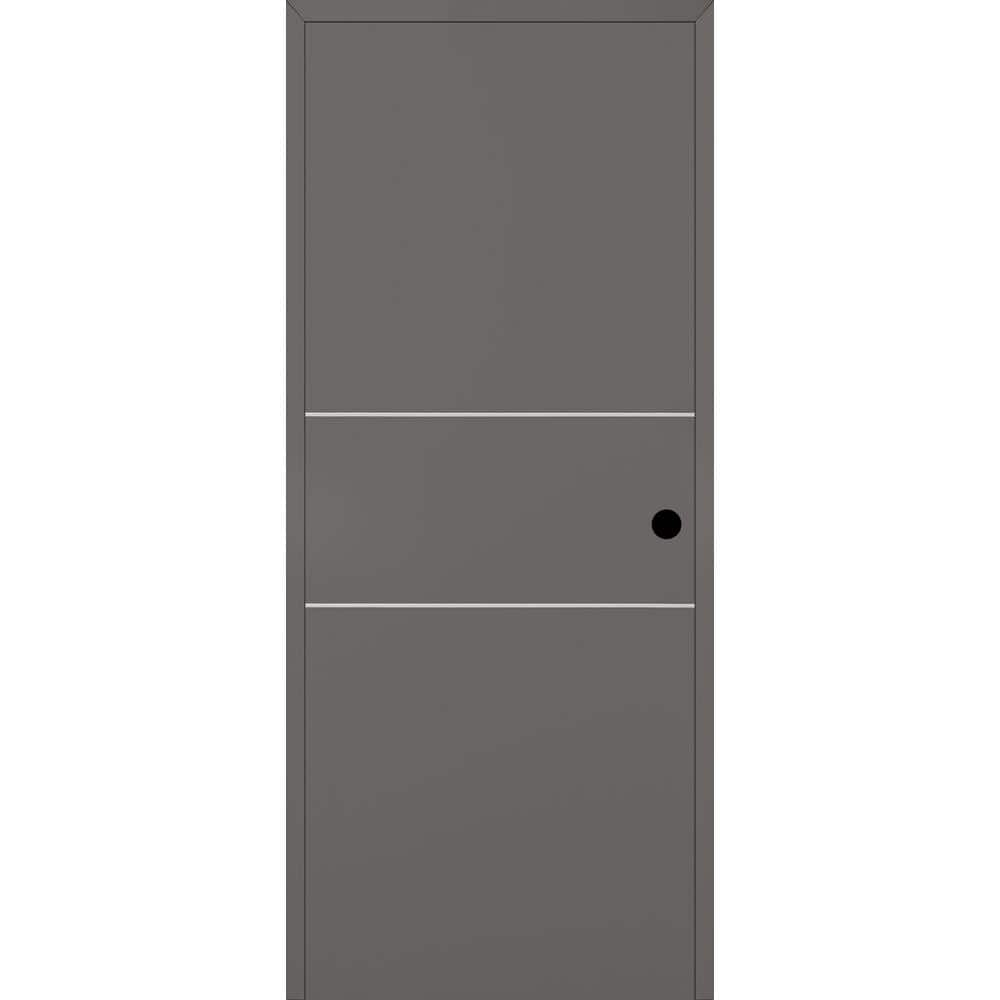 Optima 2 H DIY-Friendly 30 in. x 80 in. Left-Hand Solid Core Gray Matte Composite Single Prehung Interior Door price history on PriceWatchPro