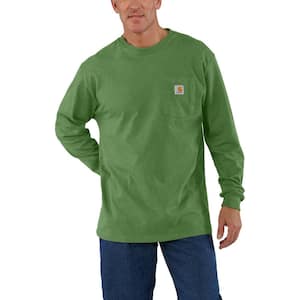 Men's 4 XL Arborvitae Heather Cotton/Polyester Loose Fit Heavyweight Long-Sleeve Pocket T-Shirt