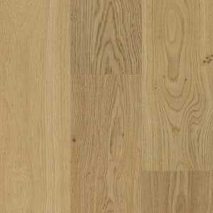Take Home Sample - Sand Natural Oak Waterproof Engineered Hardwood Flooring - 5 in. x 7 in.