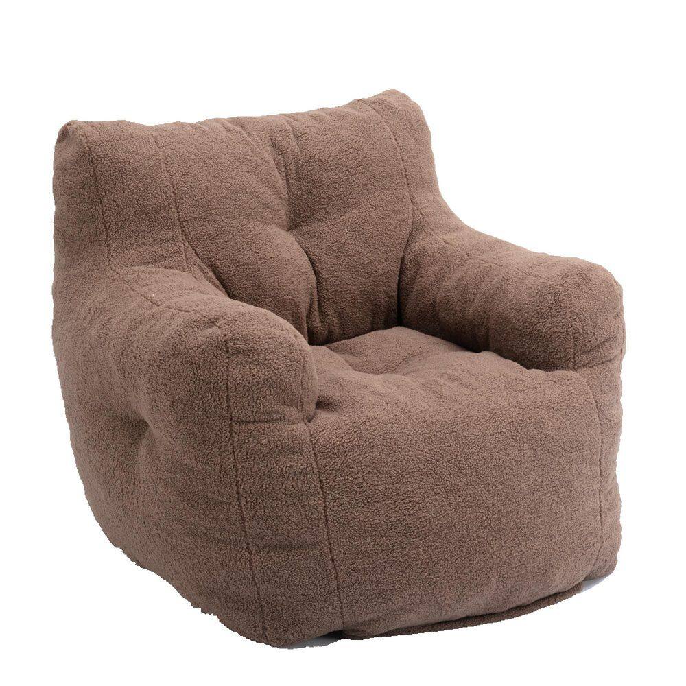 Wateday Brown Tufted Bean Bag With Teddy Fabric Yj Yuki9597706 The