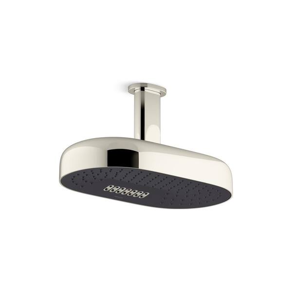 KOHLER Margaux 1-Spray Patterns 2.5 GPM 5.3125 in. Wall Mount Katalyst Fixed Shower Head in Vibrant Polished Nickel