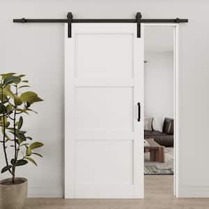 ARK DESIGN 32 in. x 80 in. White 3-Panel Blank Solid Core