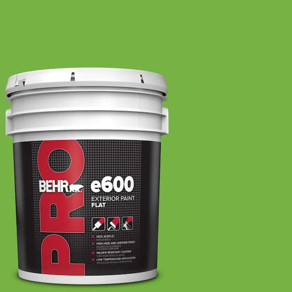 BEHR PRO 5 gal. #S-G-430 Sparkling Apple Flat Exterior Paint