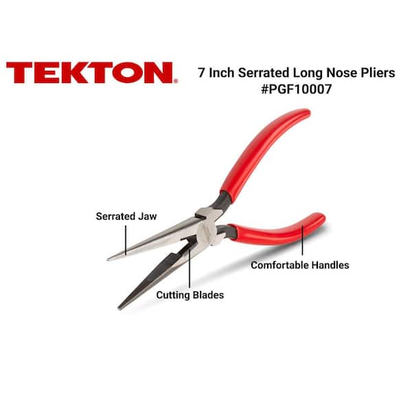 TEKTON 7 in. Long Nose Pliers PGF10007 - The Home Depot