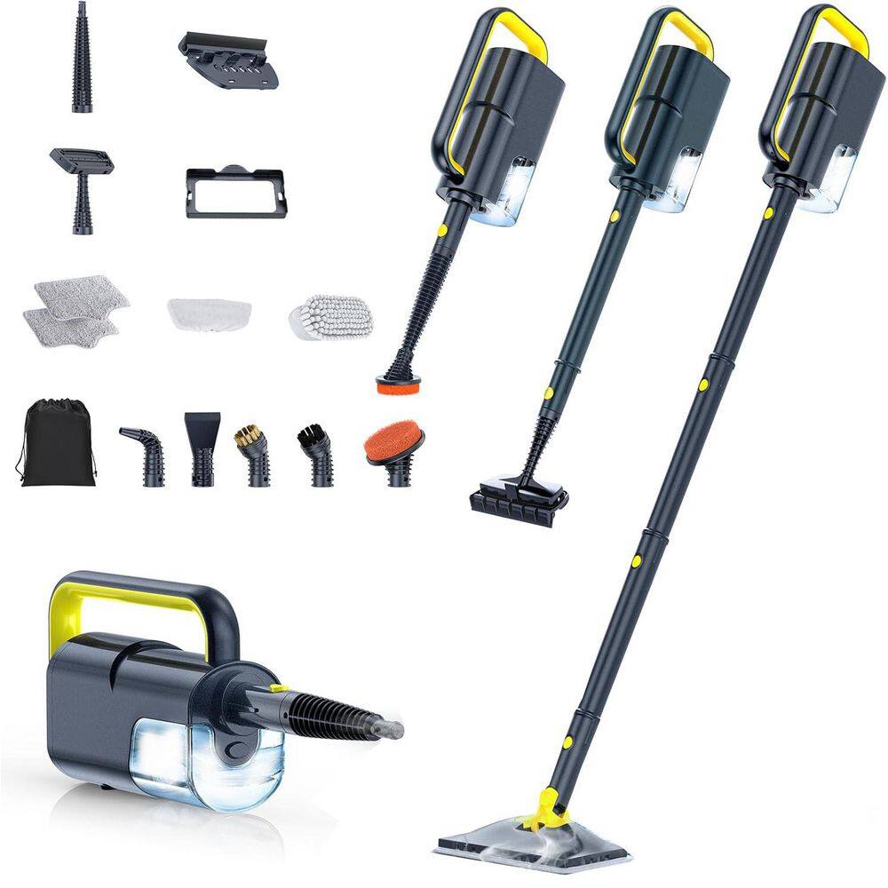 Commercial Corded Steam Mop Cleaner for Floor Carpet Tiles Grout in Gray with Detachable Handheld Steamer 10-in-1 price history on PriceWatchPro