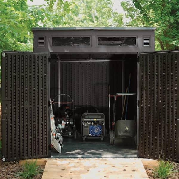 Modernist 7 ft. 2.5 in. x 7 ft. 3.5 in. x 7 ft. 5.5 in. Resin Storage Shed