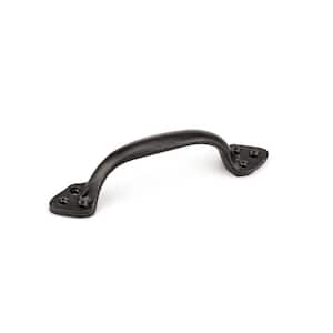 Sheffield Collection 5 15/16 in. (150 mm) Matte Black Traditional Curved Barn Door Pull