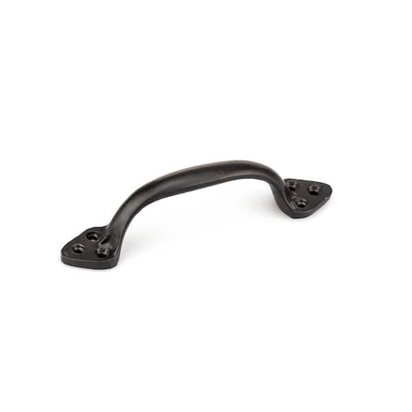 Richelieu Hardware Sheffield Collection 5 15/16 in. (150 mm) Matte Black Traditional Curved Barn Door Pull