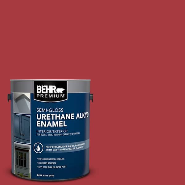 1 gal. #BXC-03 Scarlet Urethane Alkyd Semi-Gloss Enamel Interior/Exterior Paint