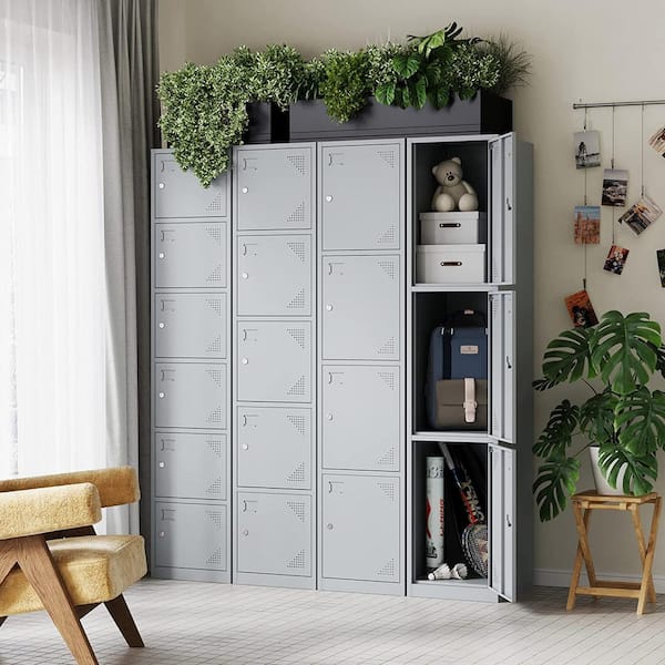 LISSIMO 4-Tier Metal Locker for Gym, School, Office, Metal Storage