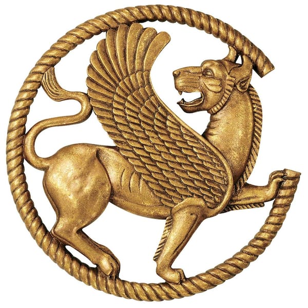 Design Toscano 12.5 in. x 12.5 in. Persian Griffin Wall Sculpture