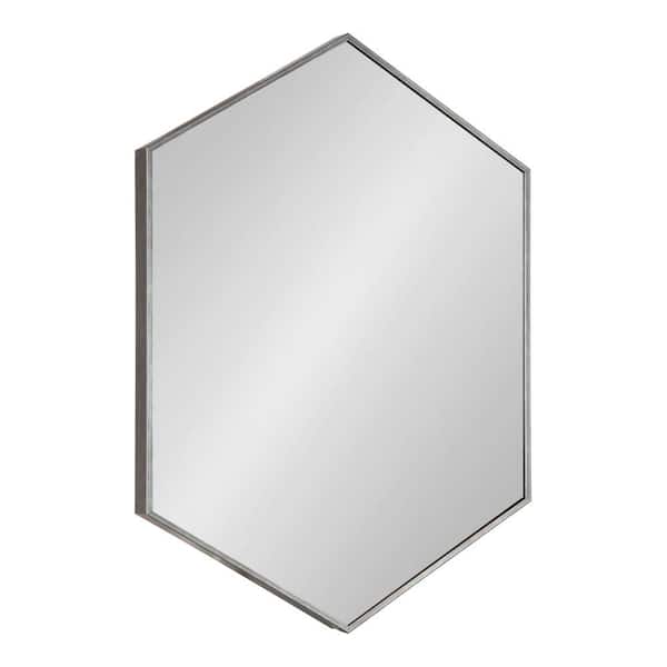 Kate and Laurel Medium Novelty Dark Silver Contemporary Mirror (31 in. H x 22 in. W)