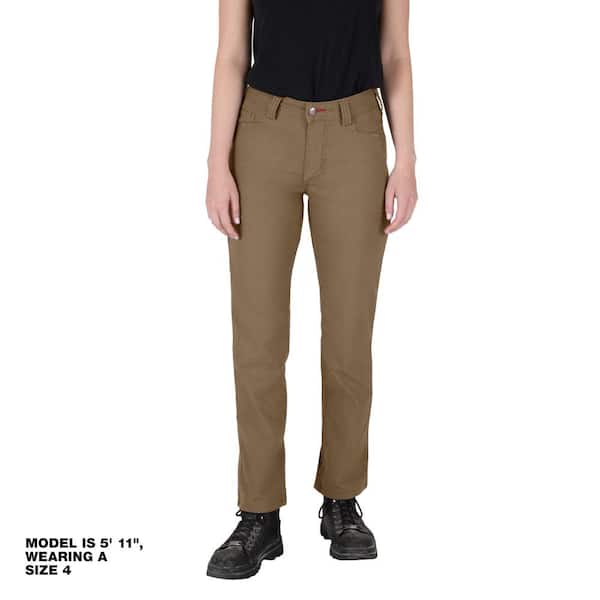 Milwaukee Women's Size 0 Khaki Cotton/Polyester Work Pants with 7