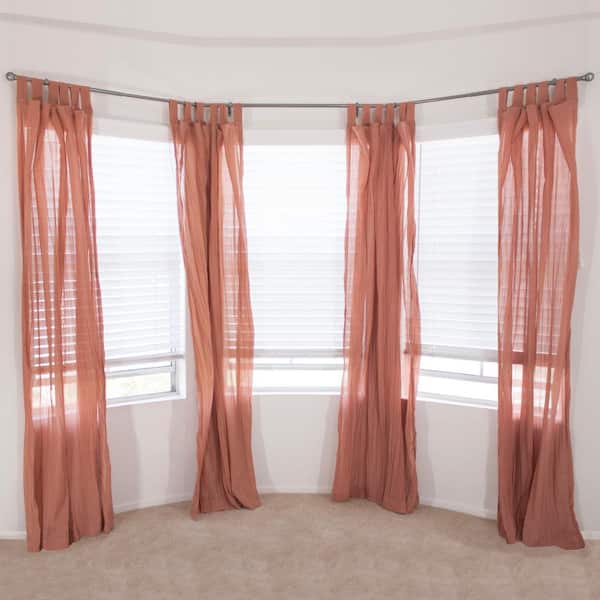 Bay Window Single Curtain Rod, Swing Curtain Rod Home Depot