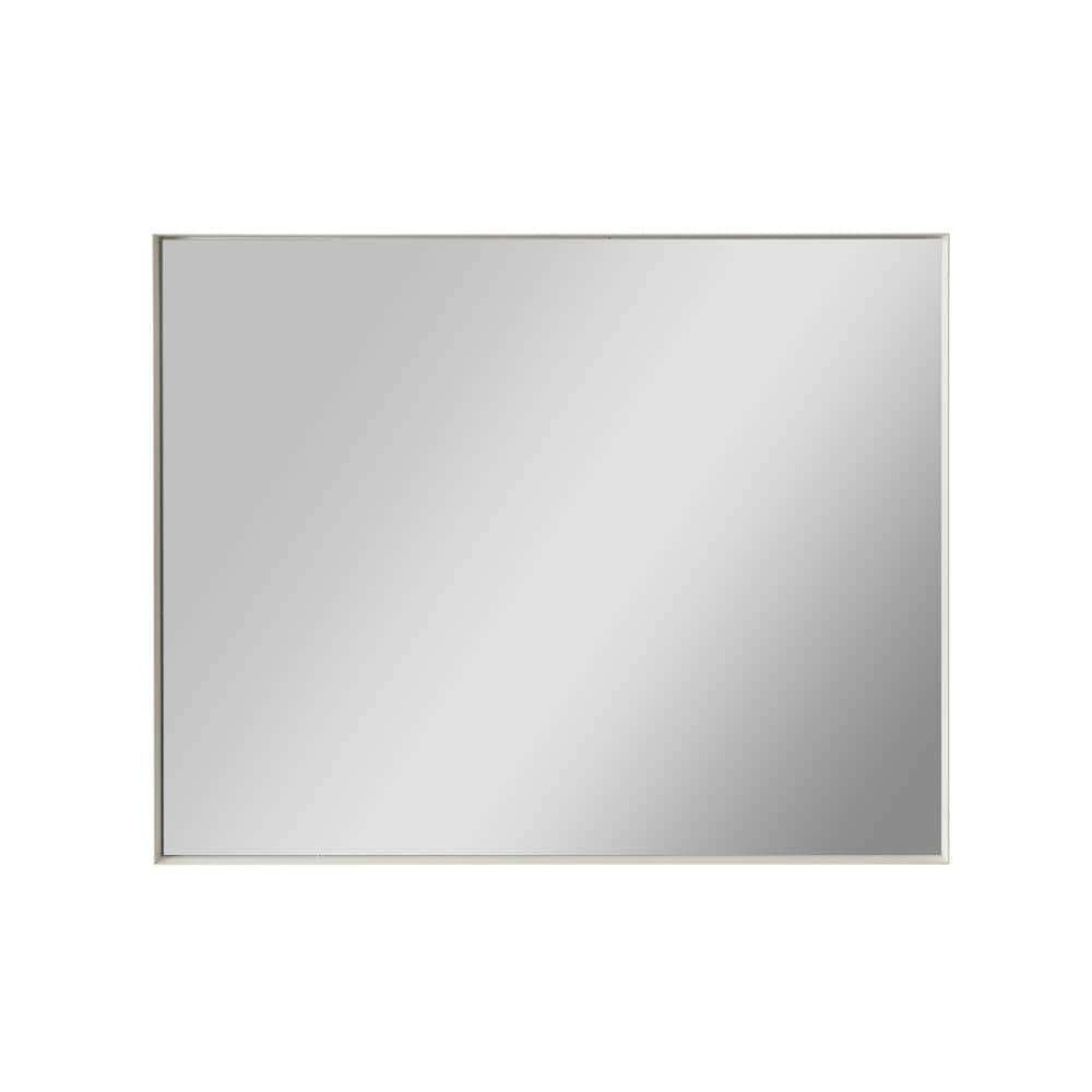 40 in. W x 30 in. H Rectangular Framed Wall Bathroom Vanity Mirror in Silve