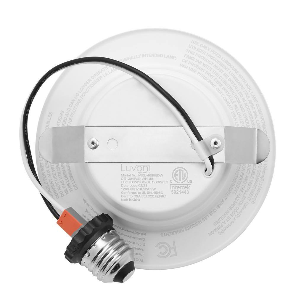 4-Inch White Aluminum Smart WiFi LED Retrofit Downlight