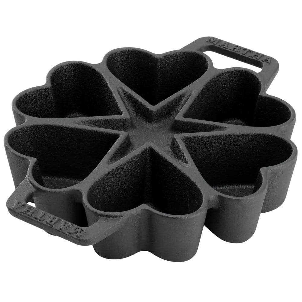Heart Shaped 6-Cup Cast Iron Muffin Pan