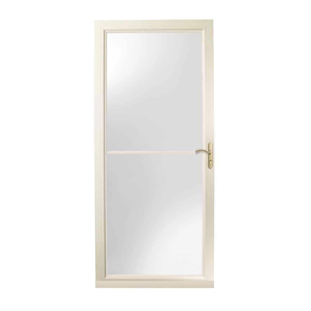 3000 Series 36 in. x 80 in. Almond Right-Hand Retractable Aluminum Storm Do