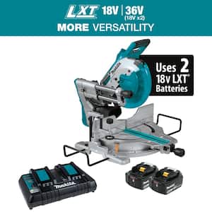 18V 5.0Ah X2 LXT Lithium-Ion (36V) Brushless Cordless 10 in. Dual-Bevel Sliding Compound Miter Saw with Laser Kit