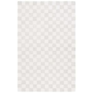 Martha Stewart Beige/Ivory 5 ft. x 8 ft. Checkered Area Rug