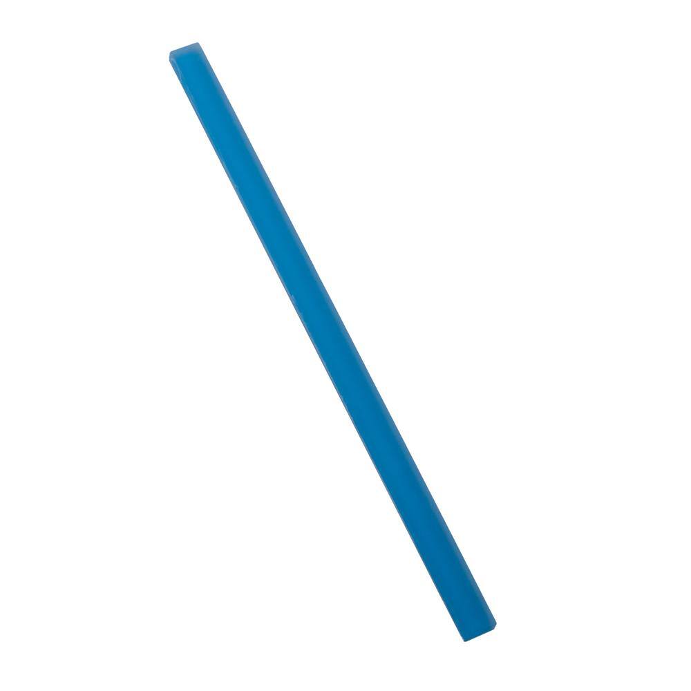 Cerulean Blue Matte Glass Pencil Liner Tile Trim, 12-inch