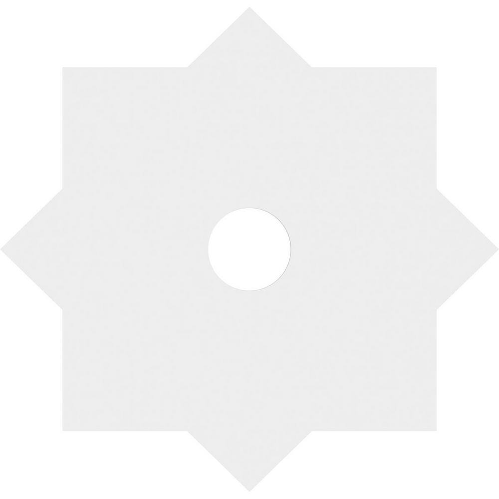 Axel 12" White PVC Geometric Ceiling Medallion