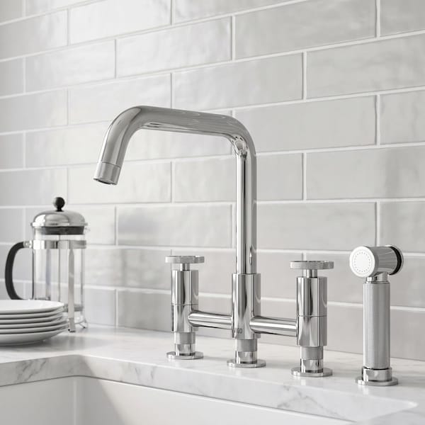 ぎんすけ　(ウォルナット) VIGO Cass Double Handle 8 in. Widespread Bridge Kitchen Faucet