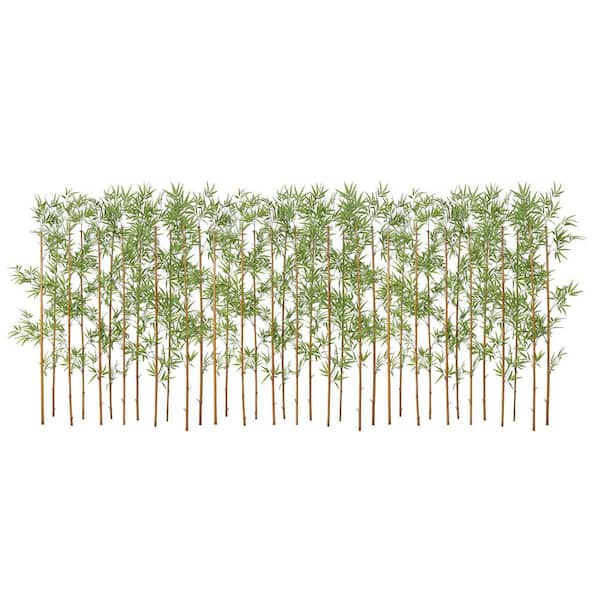 7 ft. Artificial Bamboo Tree 36 Pack Fake Plant with Silk Leaves Real Wood Trunk for Indoor Outdoor Decor