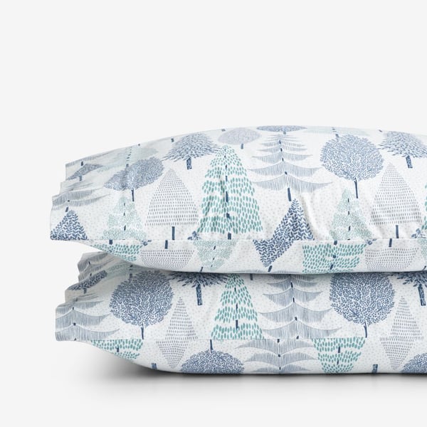 Company Cotton Whimsical Wilds Velvet Blue Flannel Pillowcase (Set of 2)