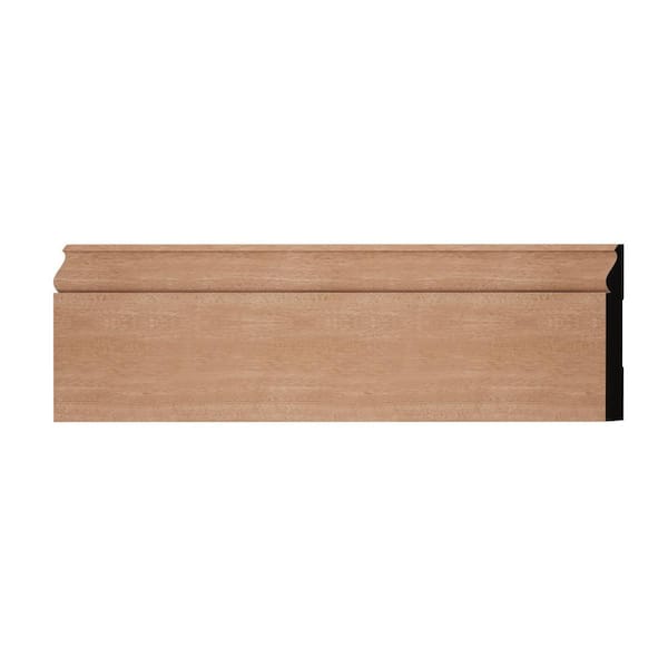 Ekena Millwork WM163E 0.56 in. D x 5.25 in. W x 6 in. L Wood (Sapele) Baseboard Moulding Sample