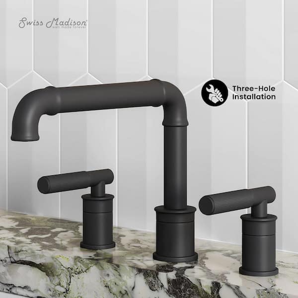 Avallon 8 in. Widespread 2-Handle Bathroom Faucet in Matte Black