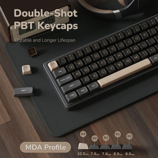 Yichuhaoxi Black Wired Gaming Keyboard with Volume Knob, RGB