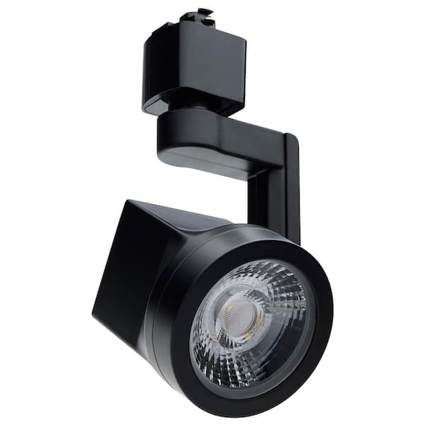 SATCO Lantern Black Integrated LED Fixed Track Step Head Light Fixture, 36° Beam Spread